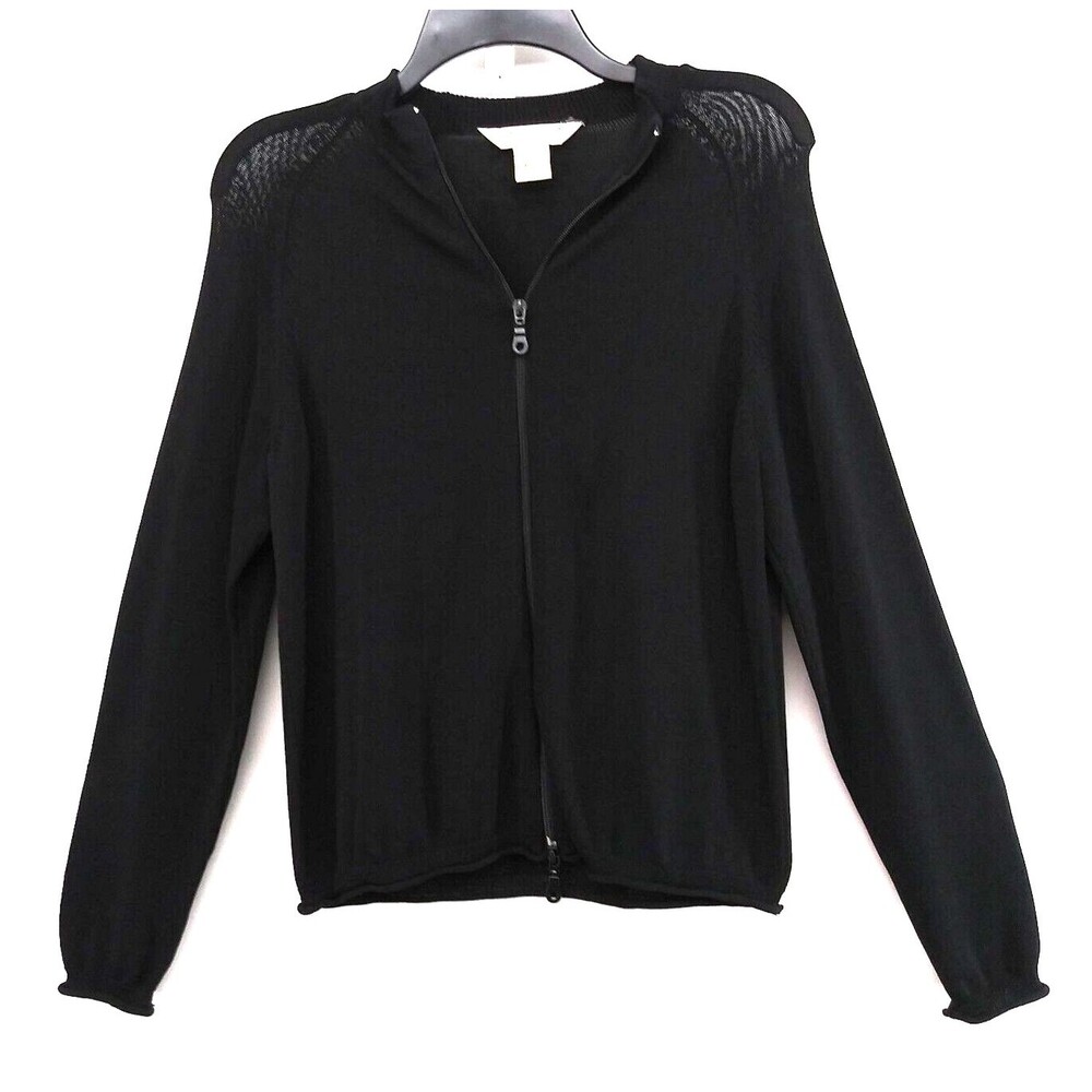 John Paul Richard Jacket Womens Small Black Long Sleeve Full Zip